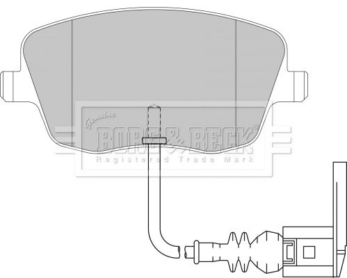BORG & BECK Комплект тормозных колодок, дисковый тормоз BBP1855